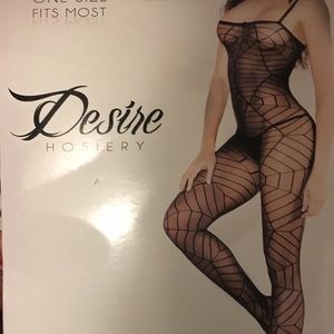 Spider print body stocking